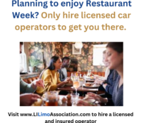 Planning to Enjoy Restaurant Week? LILA Reminds You to Only Hire Licensed Car Operators
